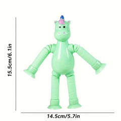 4pcs Unicorn Stretch Tubes with Suction Cups DIY Relax Toys Purple