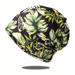 Men's Outdoor Dual-Purpose Hat, Printed Pullover Beanie