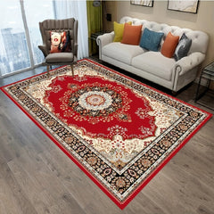 Boho Anti Fatigue Kitchen Rugs Red Vintage Absorbent Non Slip Mat