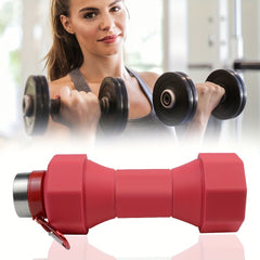 650ml Dumbbell Shaped Water Bottle Silicone Leakproof Cup
