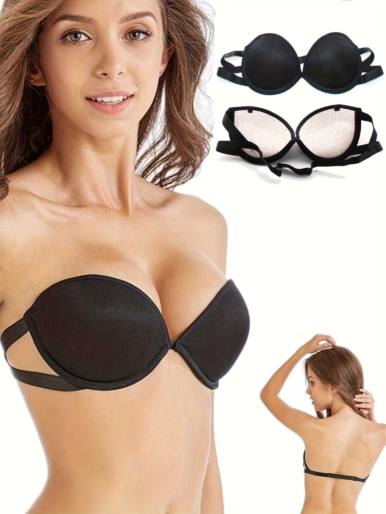 Strapless Bandeau Bra Comfy Push Up Invisible Bra Women's Lingerie