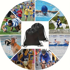 2pcs Drawstring Backpacks Large Capacity Swimming Bag Sports Supplies