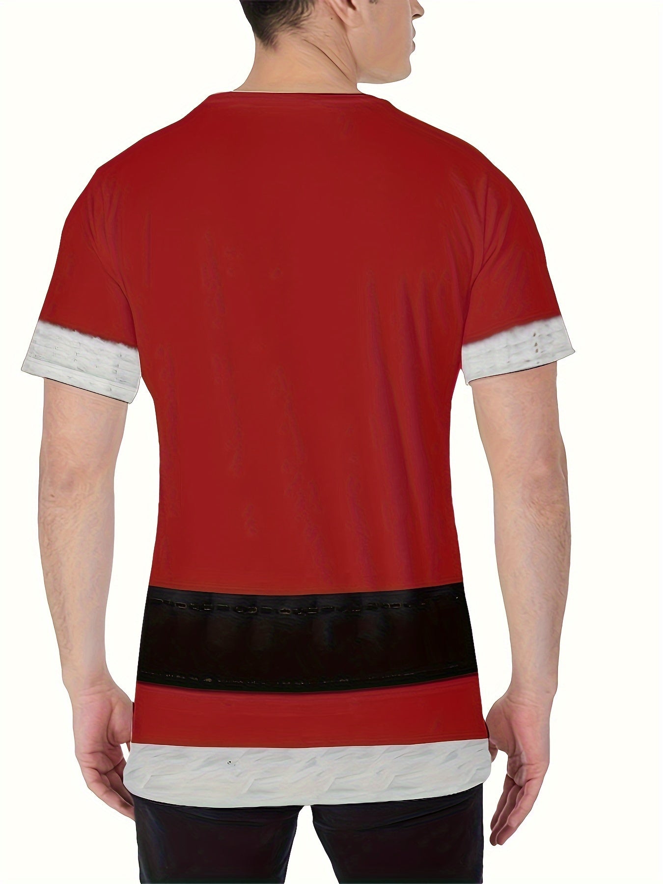 Christmas Funny Graphic Print T shirt Men's Casual Street Style Stretch