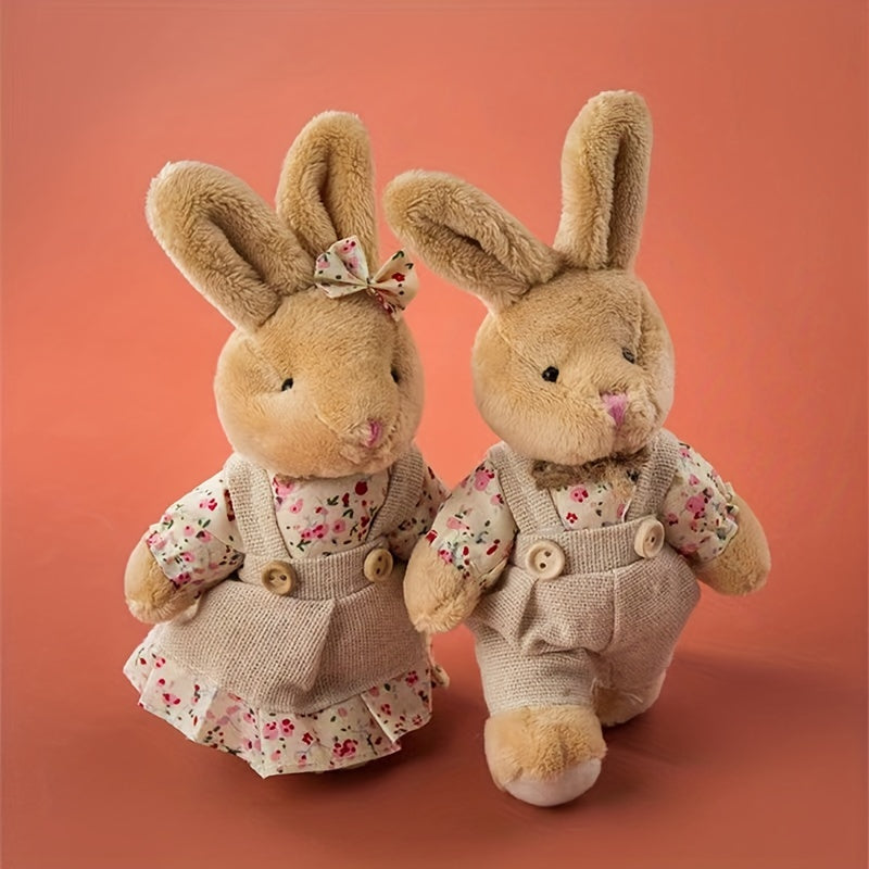 Couple Rabbit Couple Bear Plush Doll Keychain Couple Rabbit Plush Pe...