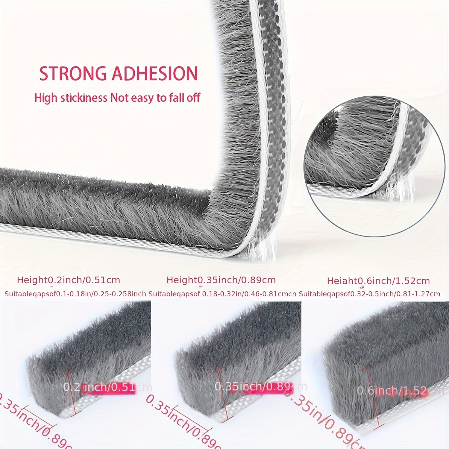 Weather Stripping Door Window Seal Strip Self Adhesive Soundproof Draft Bloc