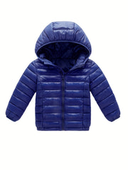 Boys Winter Warm Hooded Coat Light Jacket Outerwear