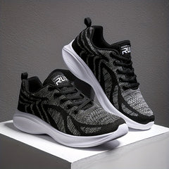 Men's Knit Running Shoes Breathable Soft Sole Sneakers