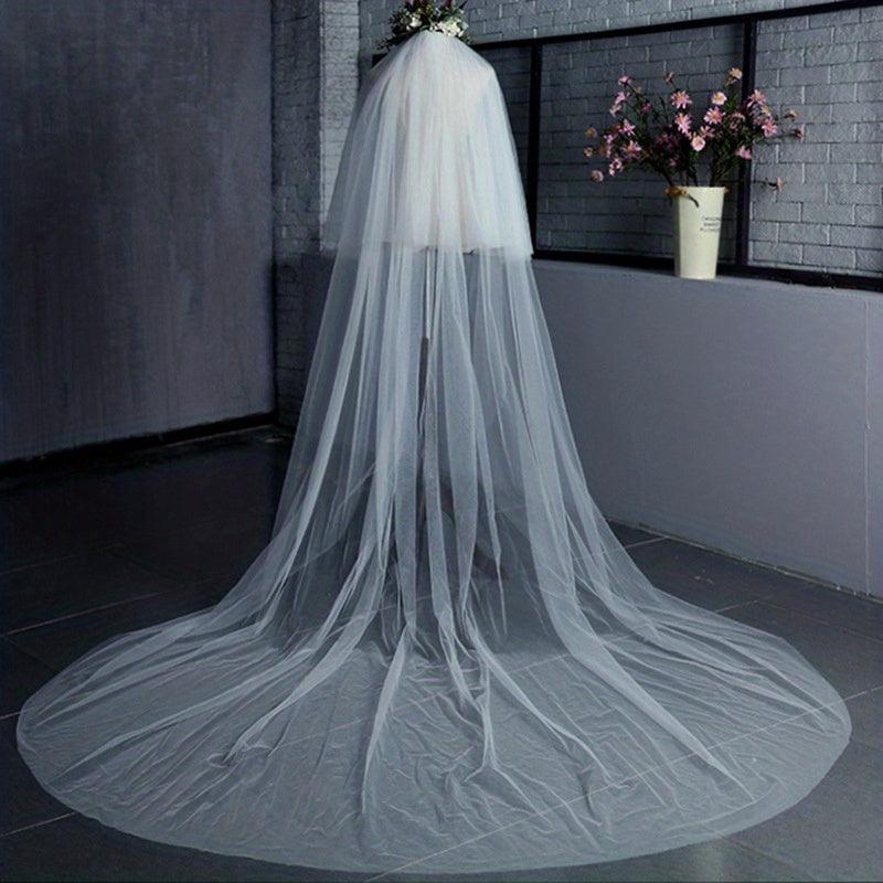 Bridal Wedding Veil Long Slip Veil Headdress Wedding Accessories