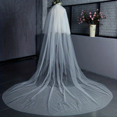 Bridal Wedding Veil Long Slip Veil Headdress Wedding Accessories