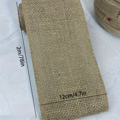 12 Cm Locking Edge Linen Webbing Solid Hemp Thread Burlap DIY Craft