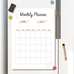 Small Magnetic Message Board for Fridge - Erasable Planner