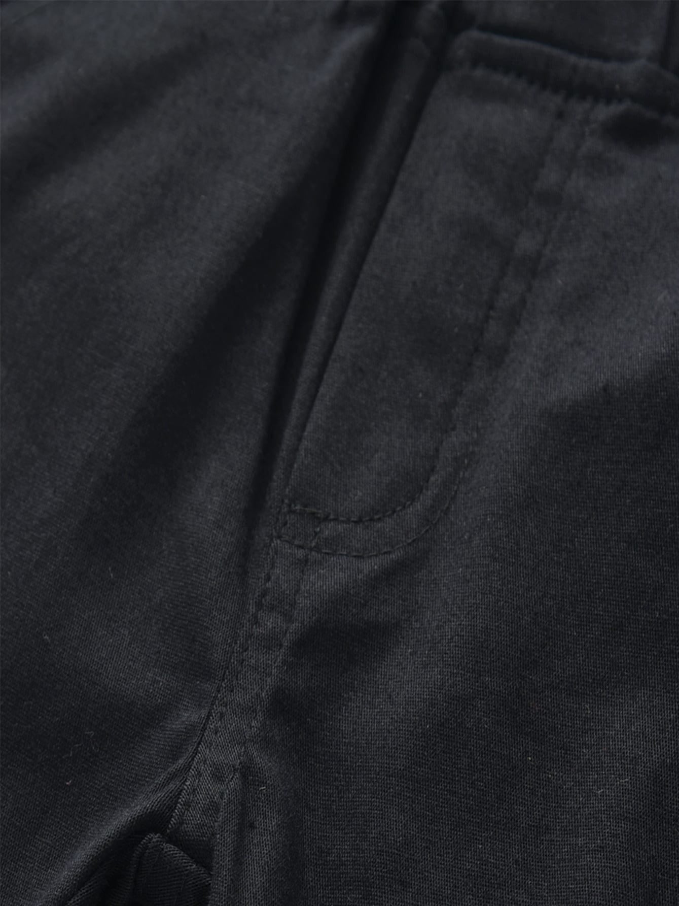 Kids Solid Elastic Waist Casual Pants