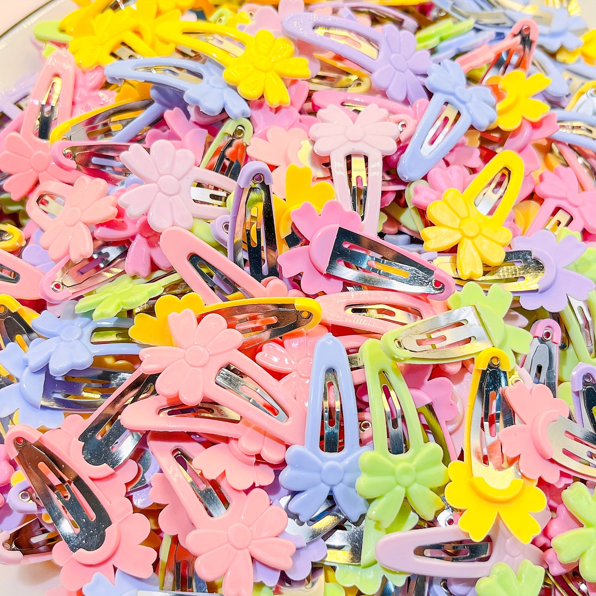 20pcs Flower Bow Hair Clip Rainbow Hairpin Hair Accessories