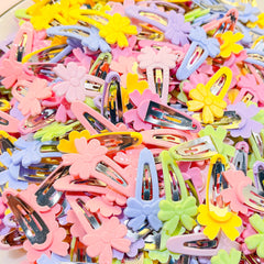 20pcs Flower Bow Hair Clip Rainbow Hairpin Hair Accessories