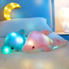 Glowing Dolphin Plush Soft Toy Night Light for Kids & Adults