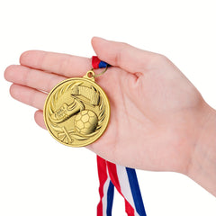 Golden Football Medal 5.08 cm for Soccer Competitions