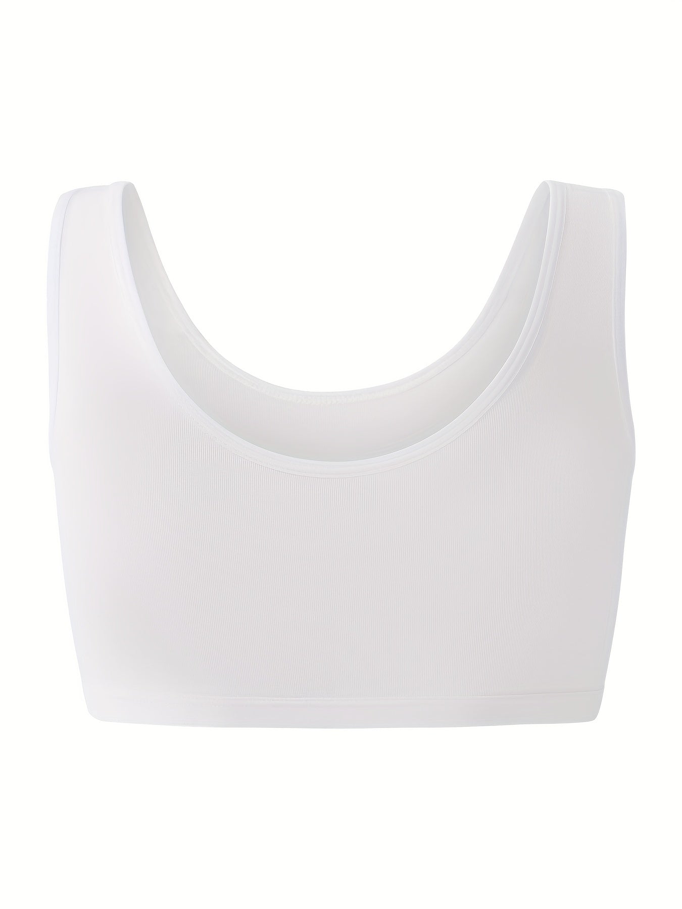 4pcs Girls Bras Soft Comfy Tank Top Without Steel Ring Wide Strap