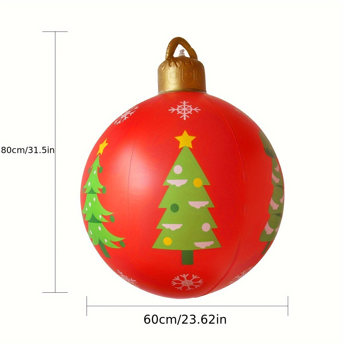 Inflatable Christmas Ball 23.6in Outdoor Decoration