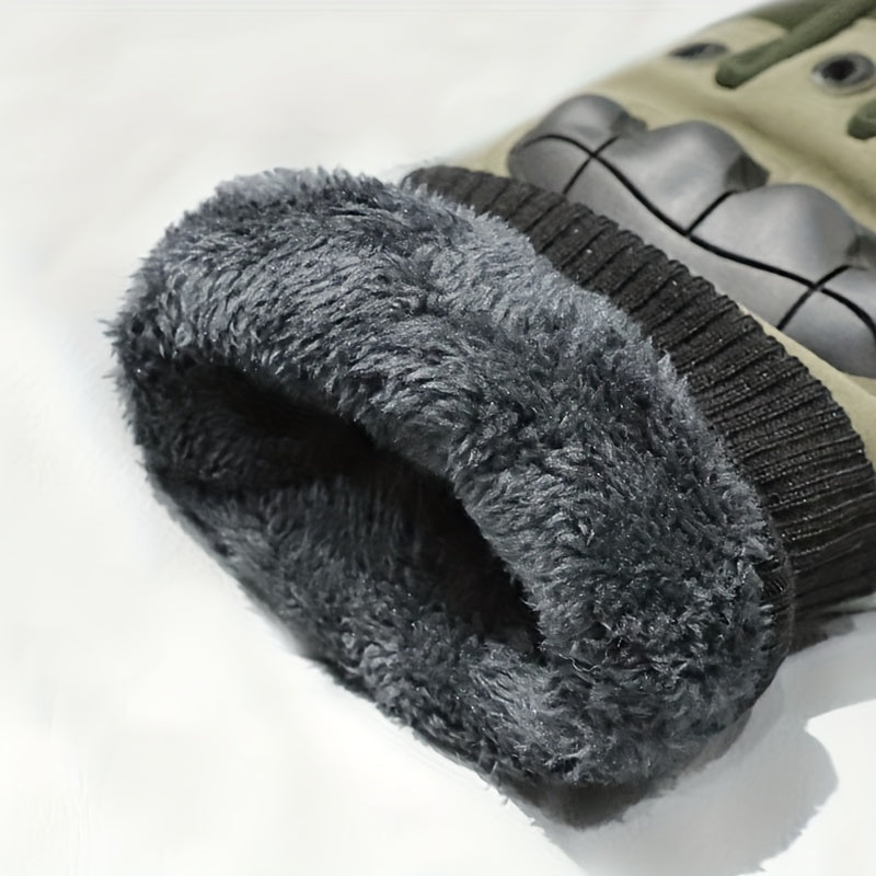 Winter Velvet Warm Touch Screen Full Finger Gloves Men