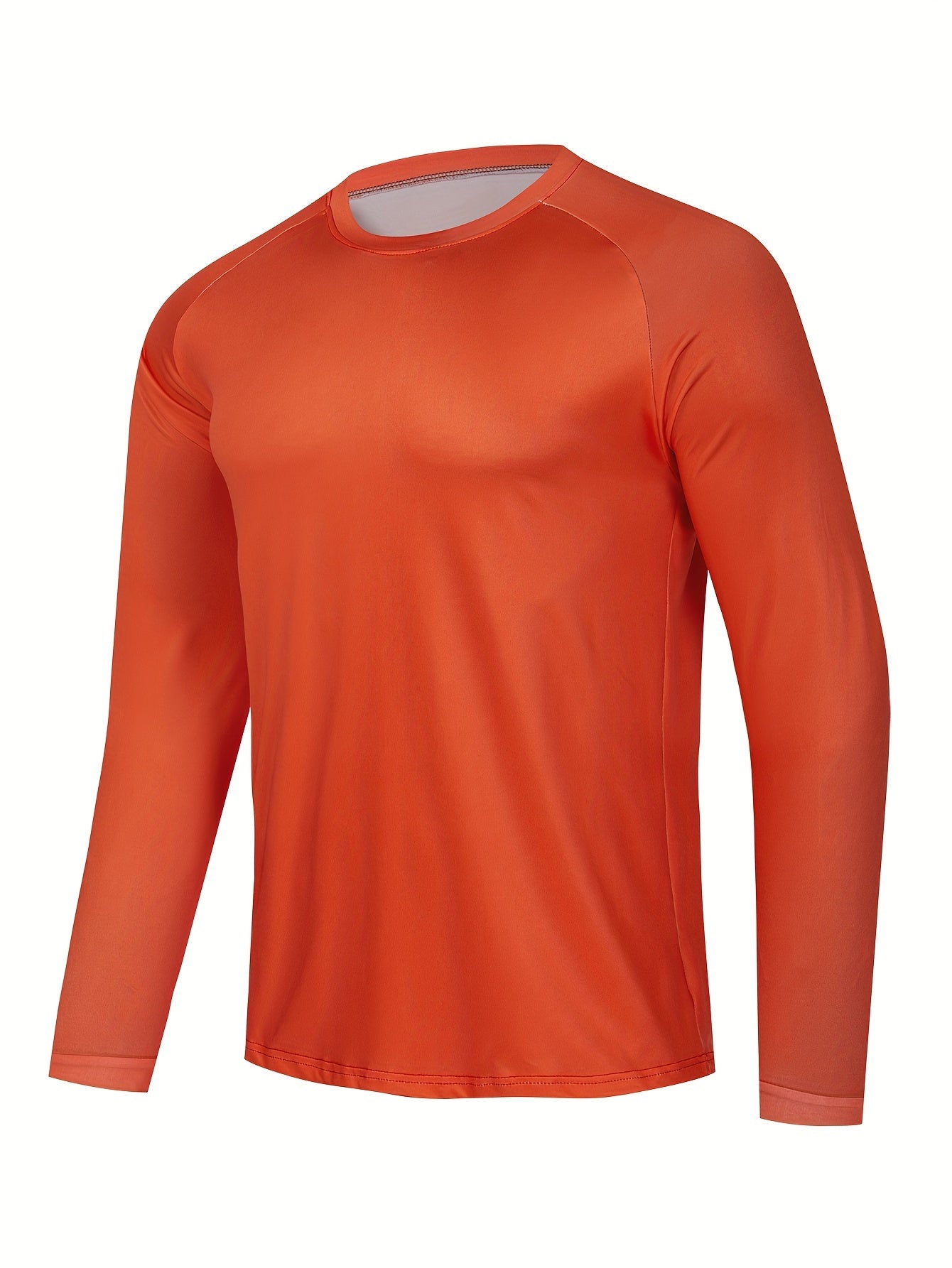 Men's Solid Long Sleeve Anti UV Sunscreen Fishing Shirt