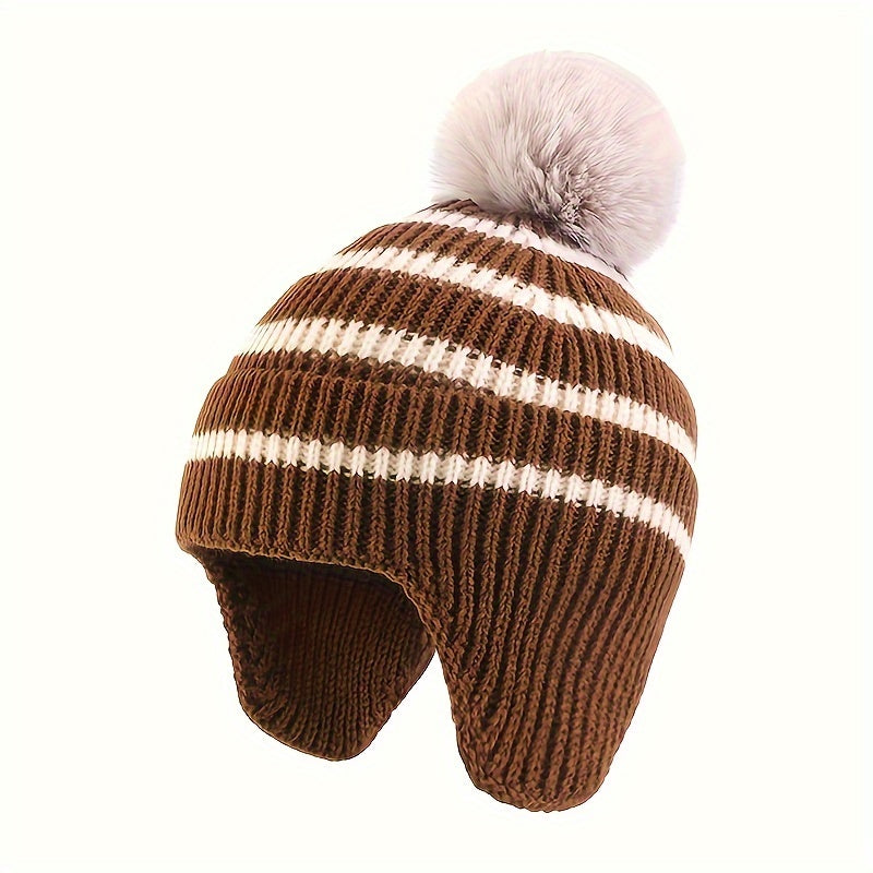 Children's Striped Warm Keeping Hat