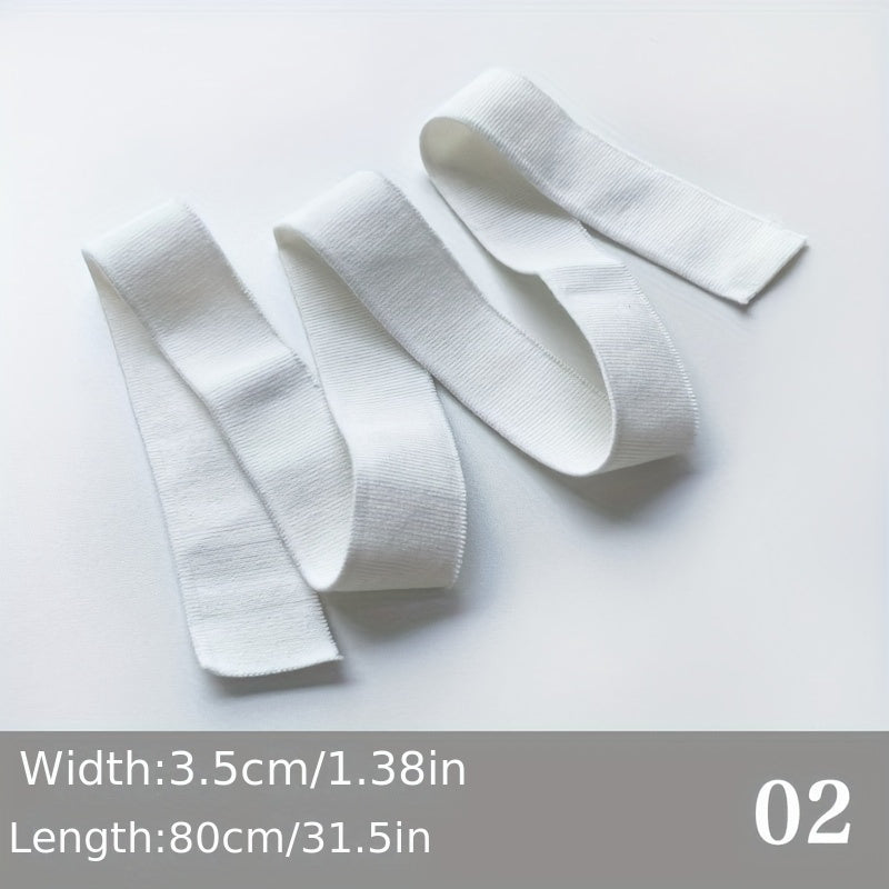 Pure Cotton Striped Collar V-neck Cuff Knit Elastic Collar Thread Fabric
