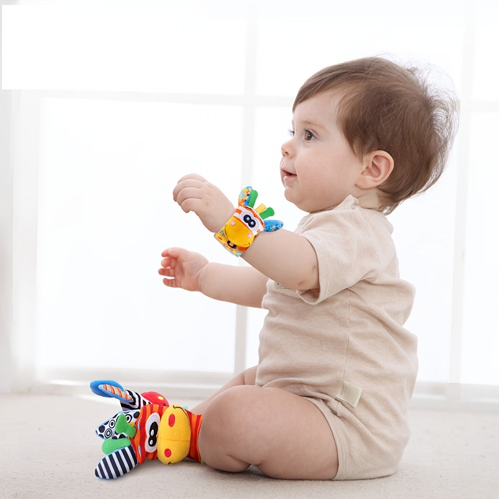 Baby Gift Set: 4 Puzzles, Watchband, Rattle, Socks