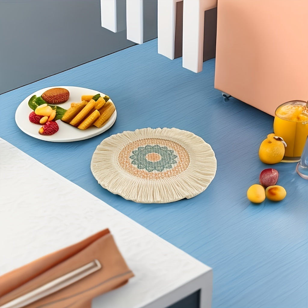 Boho Style Placemat Heat Insulation Dining Kitchen Anti Scald Mat