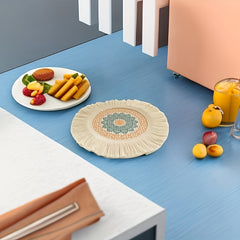 Boho Style Placemat Heat Insulation Dining Kitchen Anti Scald Mat