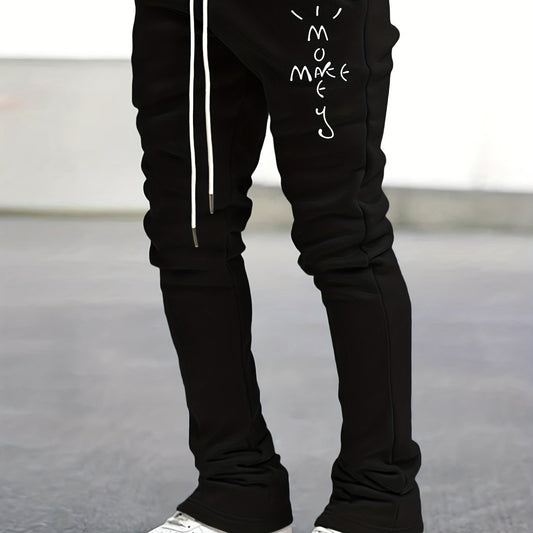 Men's Comfy Flared Trousers Casual Stretch Hip Hop Joggers