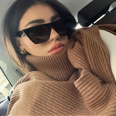 Square Cat Eye Sunglasses Vintage Gradient Eyeglasses Women Golf Driving