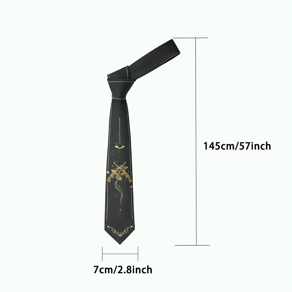 2400 Needles Knitted Jacquard Bat Hand tied Tie Golden Silk Thread Necktie