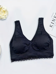 7pcs Lace Sports Bras Comfy Running Tank Bra Women's Underwear