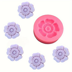 Resin Poppy Flower Pendant Silicone Mould Polymer Clay Earring Making Tools