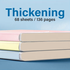 B5 136 Pages Colorful Journal Notebook Waterproof Soft Cover Horizontal Line