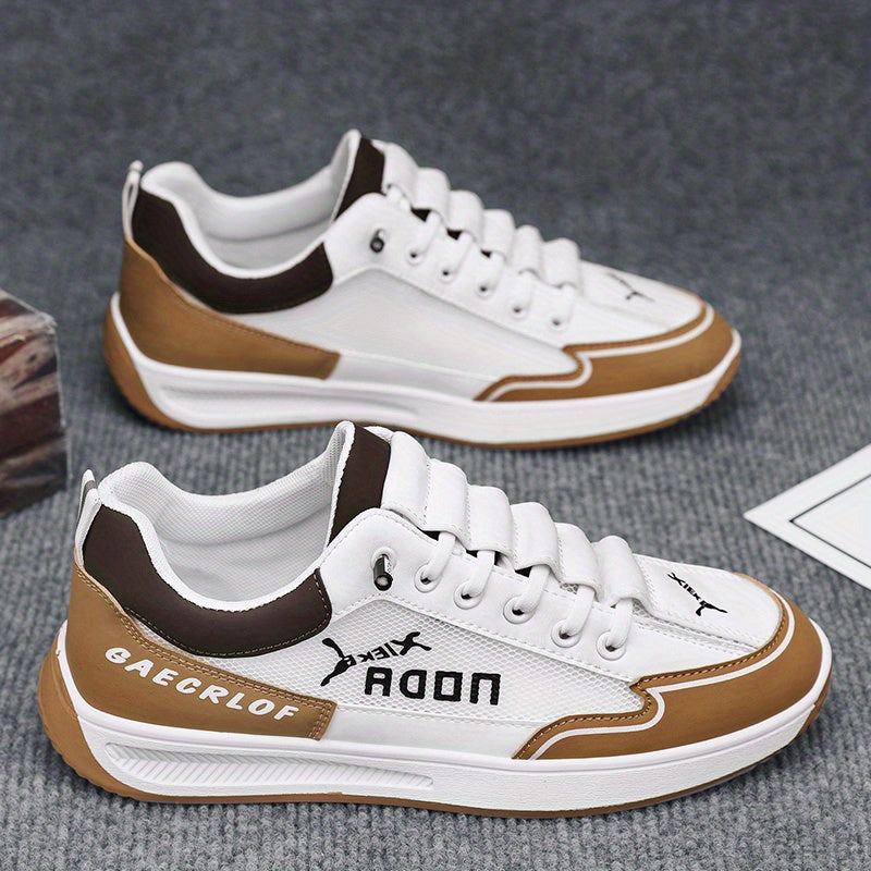 Men's Lace-Up Sneakers Letter & Graphic Pattern Skate Shoes