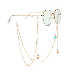 Colorful Rhinestone Glasses Chain with Pendant Mask Holder
