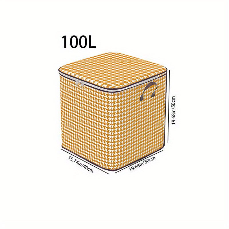 Orange Large Capacity Clothing Storage Bag Foldable Dustproof Bag