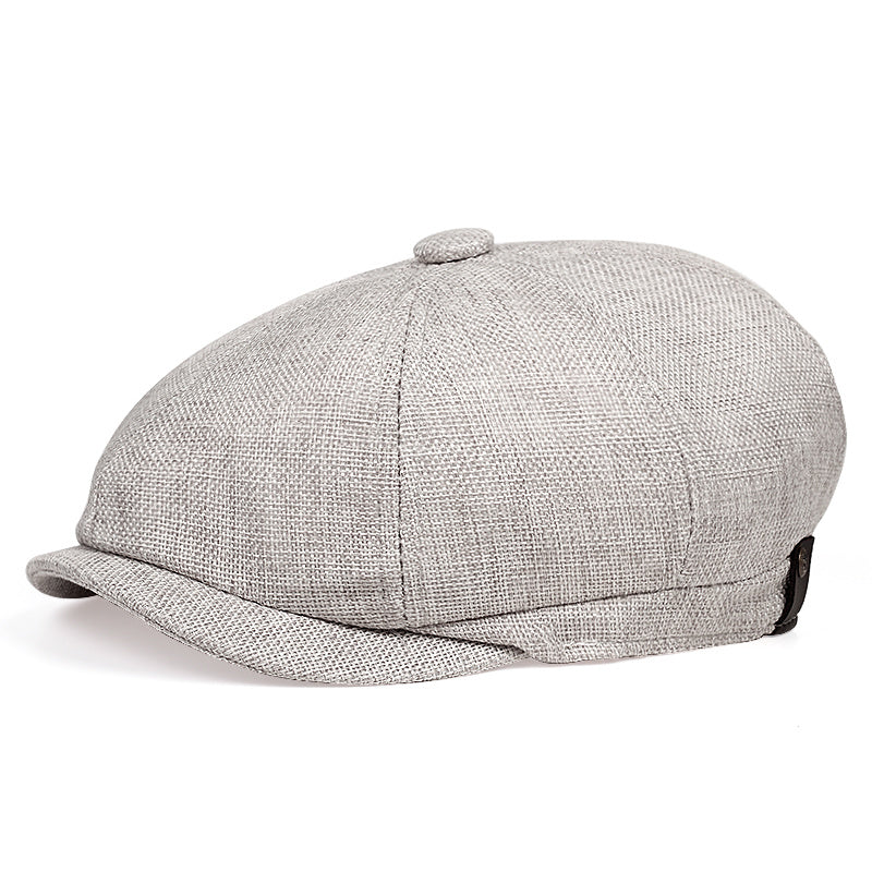 Men's Linen Breathable Newsboy Cap