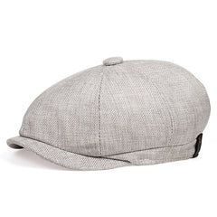 Men's Linen Breathable Newsboy Cap