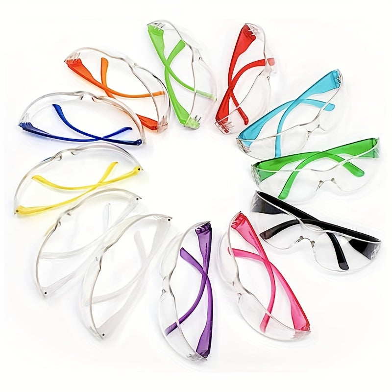 6pcs Safety Glasses Polycarbonate Impact Resistant Lens