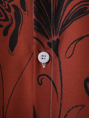 Men's Botanical Print Casual Resort Shirt