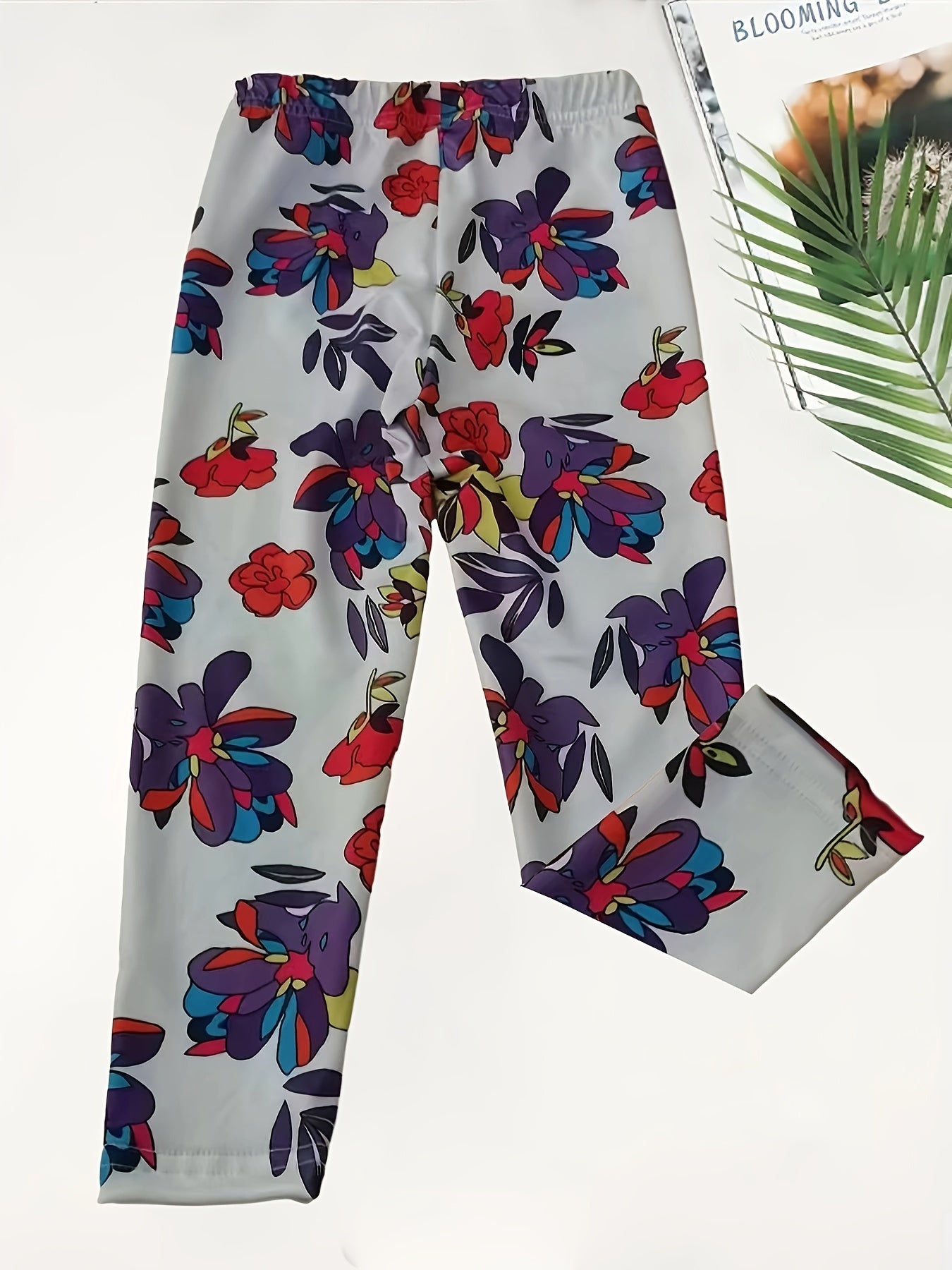 Girls Flower Pattern Leggings All Seasons Sports Gift