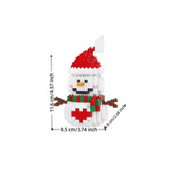 Charming Snowman Building Blocks Colorful Durable ABS Material