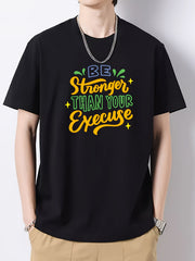 Men's Colorful Art Print Slim Fit T-shirt for Spring Summer