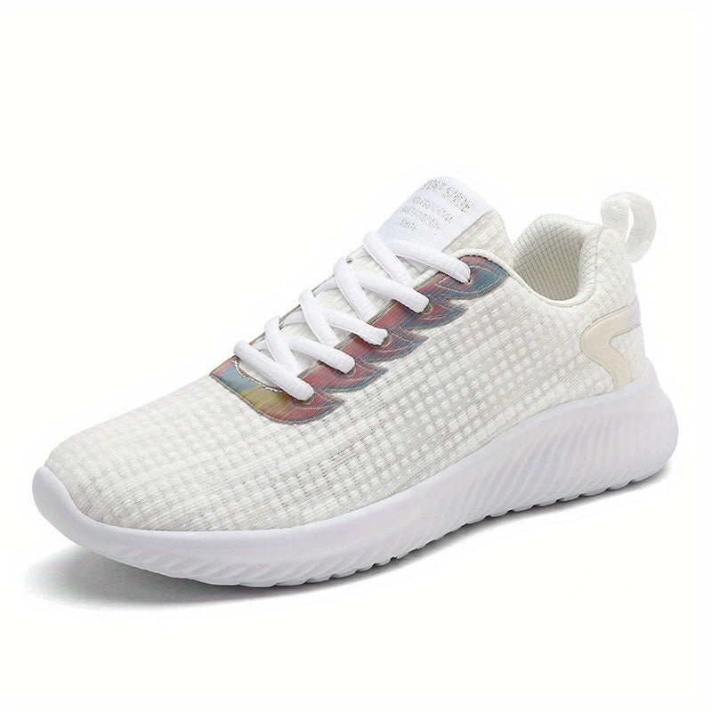 Breathable Mesh Women's Running Shoes, Lace Up, Lightweight