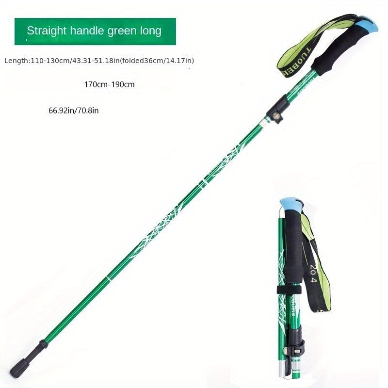 Aluminum Mountaineering Pole Folding Telescopic Walking Stick