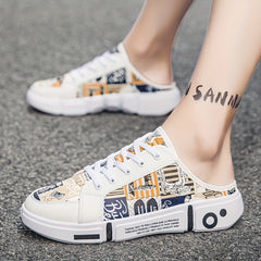 Men's Graphic Slip-On Mule Shoes