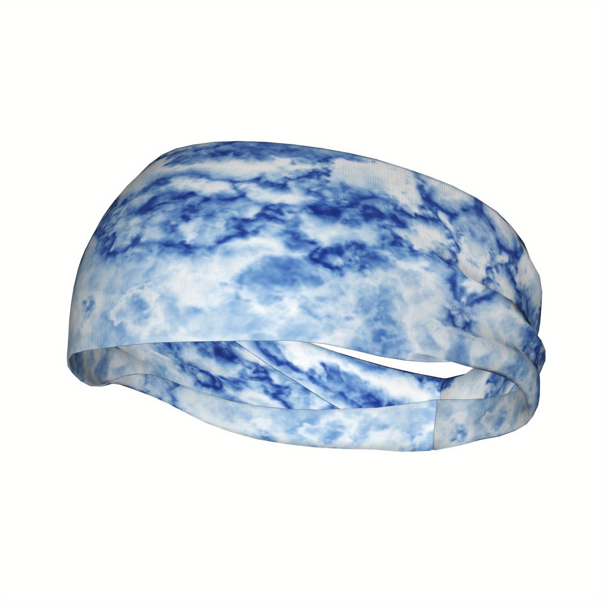 Men's Tie Dye Headband Breathable Polyester Spandex Adjustable Fit