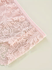 2 Pack Plus Size Contrast Lace Seamless Briefs Set
